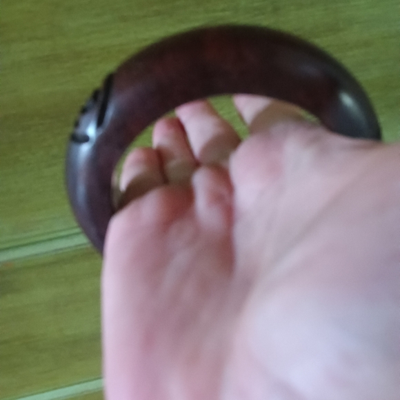 Ebony Wood Bangle Bracelet NEW Etched Engraved Designs - Picture 5 of 7